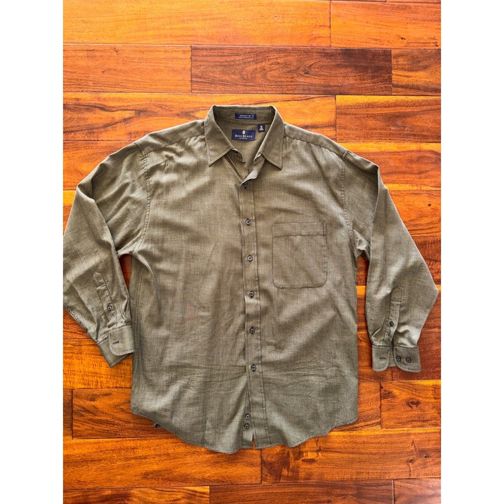 Bill Blass Premium Men's Long‎ Sleeve Button Down Shirt Size M